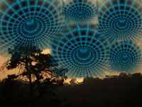 Blue spirals